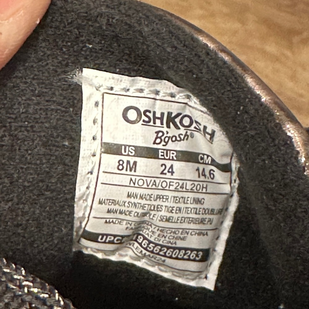 OshKosh B'gosh‎ Toddler Girls Leopard Combat Boots Size 8M Metallic Bronze - Picture 3 of 10